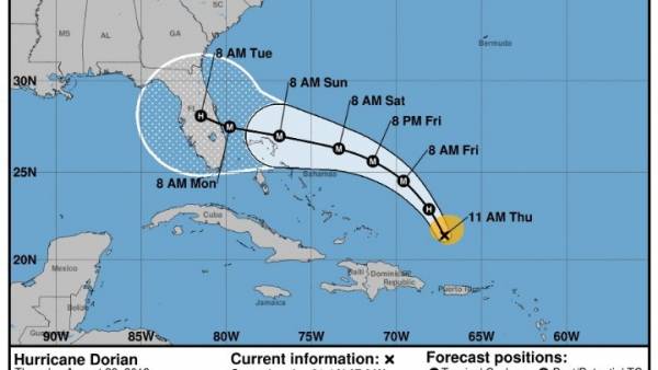 Κατάσταση εκτάκτου ανάγκης στη Φλόριντα από τον κυκλώνα Ντόρια