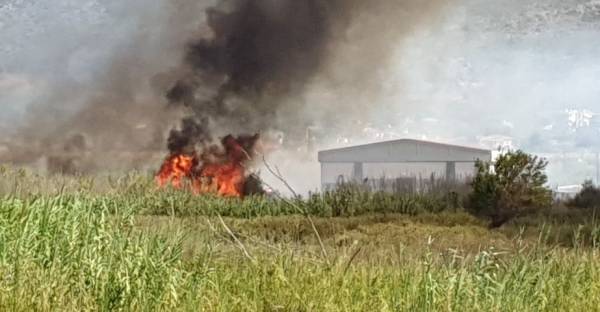 Καλαμάτα: Νέα πυρκαγιά στο Ασπρόχωμα κοντά στο παλιό εργοστάσιο &quot;Λέκκα&quot;