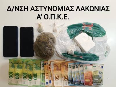 Σπάρτη: Δύο συλλήψεις για κατοχή ναρκωτικών