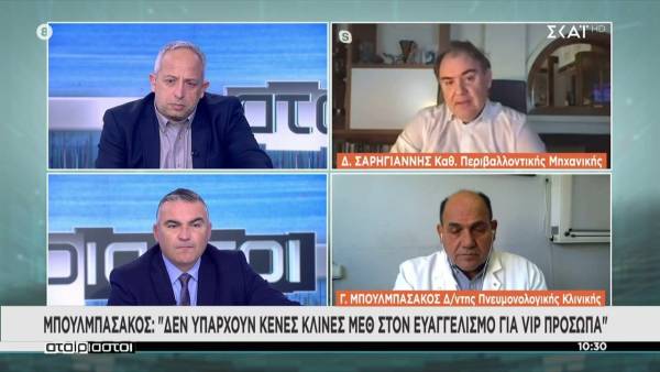 Σαρηγιάννης: Αποκλιμάκωση στον αριθμό των κρουσμάτων, μείωση του δείκτη μεταδοτικότητας R (Βίντεο)