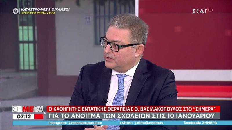 Βασιλακόπουλος σε ανεμβολίαστους: Θα περιοριστείτε ακόμα περισσότερο μέχρι να βάλετε μυαλό και να εμβολιαστείτε (Βίντεο)