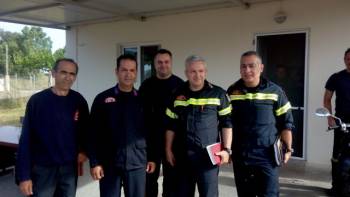 Πυροσβεστική: Ο περιφερειακός διοικητής Πελοποννήσου στο Κλιμάκιο του Μελιγαλά