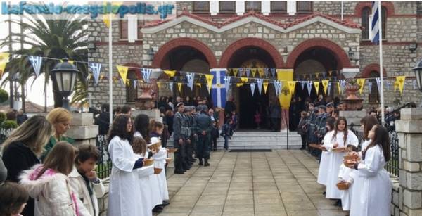 Παρατηρήσεις μητροπολίτη Ιερεμία και αποχώρηση Κωνσταντοπούλου στο μνημόσυνο εκτελεσθέντων στις Βίγλες Μεγαλόπολης
