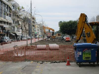 Μετατόπιση του ποδηλατόδρομου λόγω της ανάπλασης στα &quot;Ουζάκια&quot;