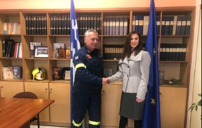 Συνάντηση Παναγιωτοπούλου – Γεωργανά: Προοπτική πυροσβεστικού κλιμακίου στα Φιλιατρά