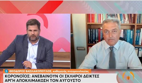 Βασιλακόπουλος: Είμαστε στην κορυφή του επιδημικού κύματος - Ο κορονοϊός εξελίσσεται