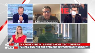 Δερμιτζάκης: Καλό σενάριο τα 2.000 κρούσματα το Πάσχα (Βίντεο)