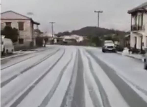 Μεσσηνία: Χιόνισε σε Κοπανάκι και Σιτοχώρι (βίντεο-φωτογραφίες)