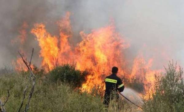 Ζάκυνθος: Μαίνεται η πυρκαγιά στο χωριό Λαγοπόδο