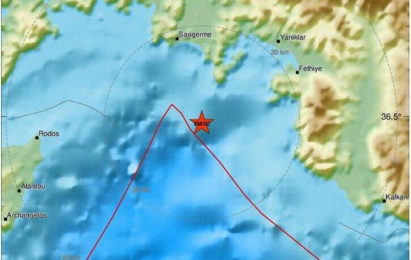 Σεισμός 4,2 Ρίχτερ ανοικτά της Ρόδου