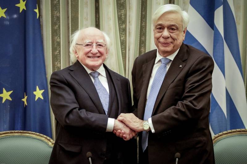 Στις κοινές αξίες και αρχές που συνδέουν Ιρλανδία και Ελλάδα αναφέρθηκε ο Πρόεδρος Χίγκινς
