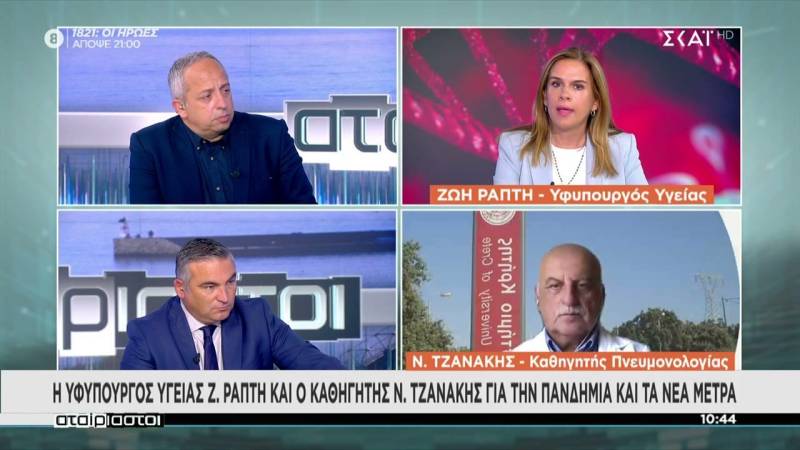 Τζανάκης: Τάση για 7.000 και 8.000 κρούσματα αργότερα στην Ελλάδα (Βίντεο)