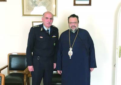 Στον μητροπολίτη Μεσσηνίας ο νέος διευθυντής Αστυνομίας