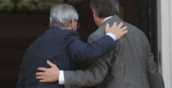 Γιούνκερ: Φίλε και αδελφέ - Σαμαράς: Δεν επιτρέψαμε η Ελλάδα να γίνει Αργεντινή