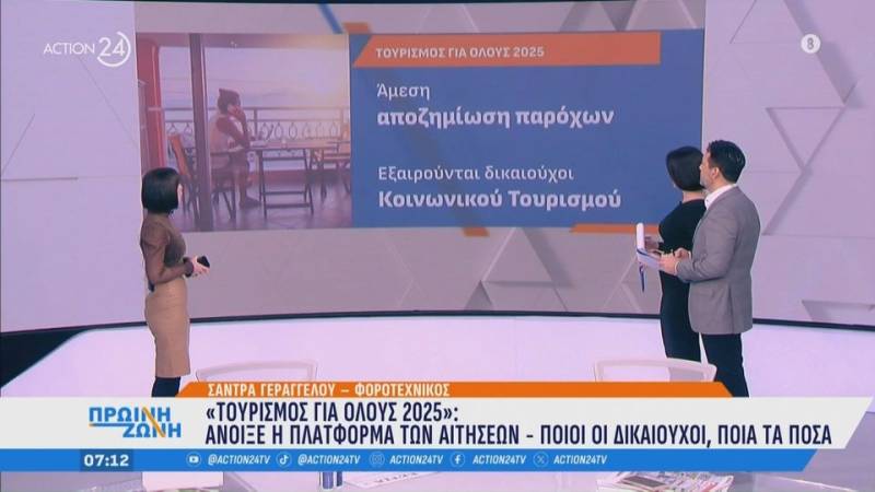 «Τουρισμός για όλους 2025»: Άνοιξε η πλατφόρμα των αιτήσεων