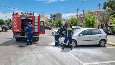 Καλαμάτα: Φωτιά σε αυτοκίνητο στο βόρειο πάρκινγκ Νέδοντα
