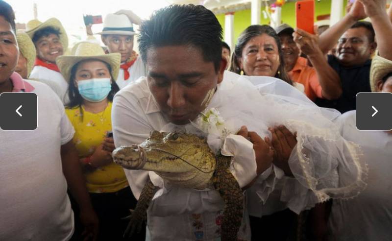 Μεξικό: Τιμώντας προαιώνια παράδοση, δήμαρχος παντρεύεται αλιγάτορα για να εξασφαλίσει αφθονία στους συγχωριανούς του