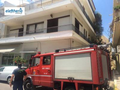 Καλαμάτα: Κινητοποίηση για καπνούς σε διαμέρισμα στη Φαρών