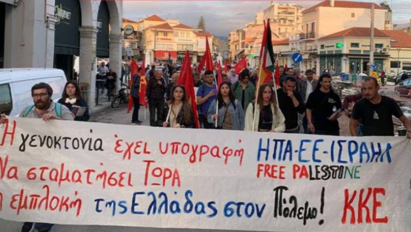 Πικετοφορία του ΚΚΕ Μεσσηνίας ενάντια στον πόλεμο