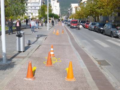 Φρεσκάρισμα του   ποδηλατόδρομου 