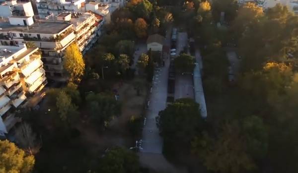 Πτήση με drone πάνω από το Πάρκο Σιδηροδρόμων Καλαμάτας (βίντεο)