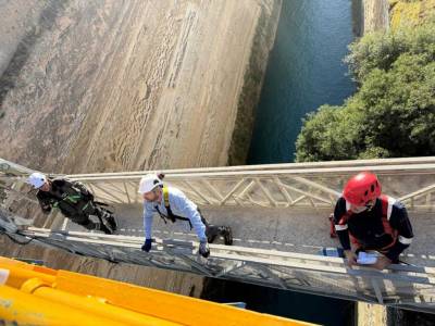 Έλεγχοι στις μεταλλικές γέφυρες του Ισθμού