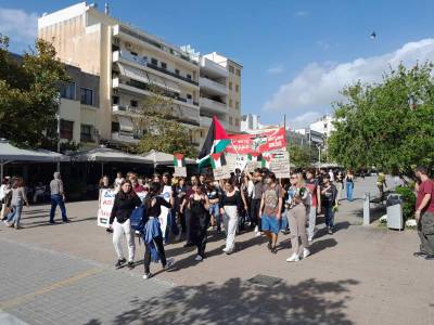 Πορεία φοιτητών για αλληλεγγύη στην Παλαιστίνη