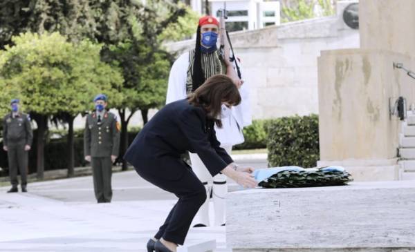 Σακελλαροπούλου: Τιμάμε τους Φιλέλληνες, που είδαν την Ελληνική Επανάσταση ως πηγή έμπνευσης