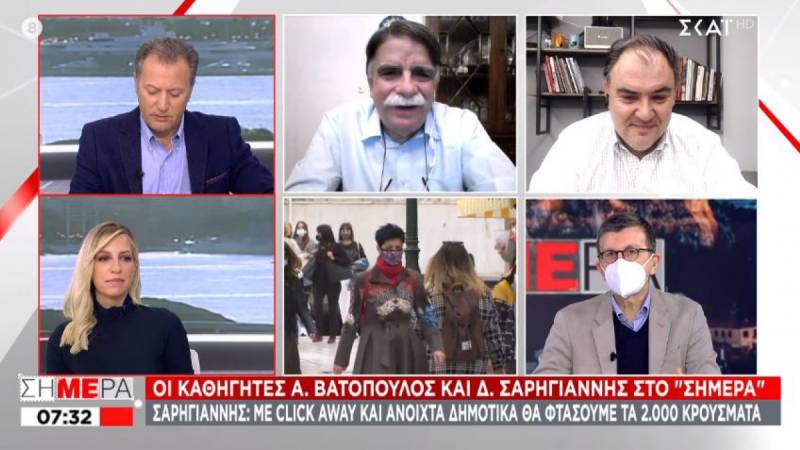 Σαρηγιάννης: Με τα δημοτικά και το click away τα κρούσματα θα αγγίξουν τις 2.000 (Βίντεο)