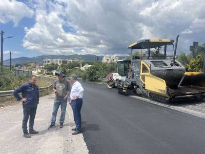 Εργασίες ξανά στον δρόμο της Μάνης