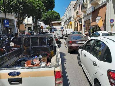Κυκλοφοριακό έμφραγμα στο κέντρο της Καλαμάτας