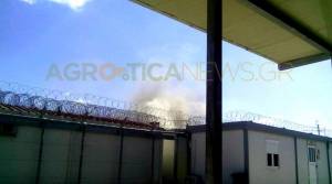 Φωτιά σε κοντέινερ στο Κέντρο Φιλοξενίας Μεταναστών στην Αμυγδαλέζα