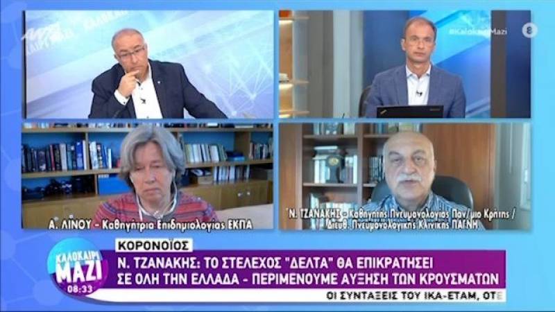 Τζανάκης: Η μετάλλαξη Δέλτα θα επικρατήσει - Κοντά στα 100.000 τα ενεργά κρούσματα (Βίντεο)