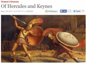 Economist: Ανάμεσα στον Ηρακλή και τον Κέινς η Αθήνα