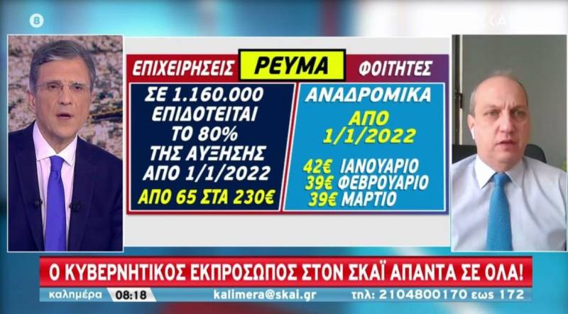 Οικονόμου: Οριζόντια στήριξη των νοικοκυριών για όσο διαρκεί η ενεργειακή κρίση (Βίντεο)