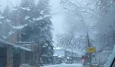 Έπεσαν τα πρώτα χιόνια στο Πήλιο