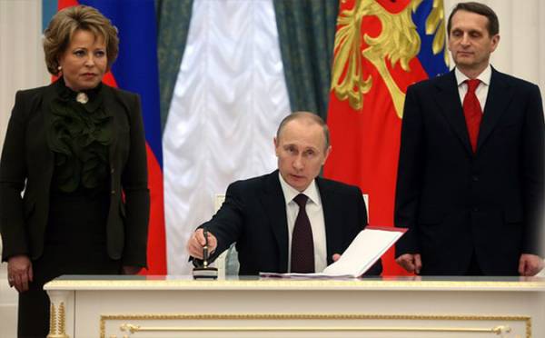 Ο Πούτιν επικύρωσε την προσάρτηση της Κριμαίας