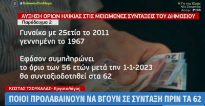 Αύξηση ορίων ηλικίας στις μειωμένες συντάξεις του δημοσίου - Ποιους αφορά (Βίντεο)