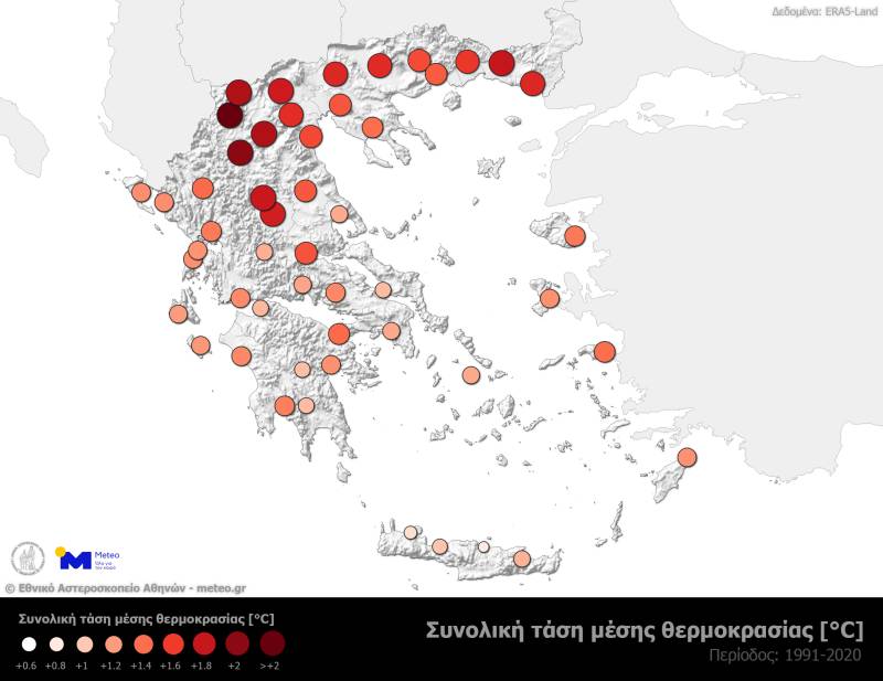 Πάνω από 1,5 °C η αύξηση της μέσης θερμοκρασίας στη χώρα μας τα τελευταία 30 χρόνια - «Πρωταθλήτρια» η βόρεια Ελλάδα