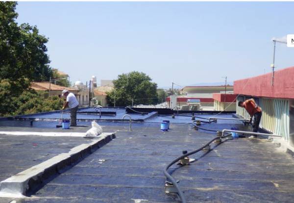 Υγρομόνωση της οροφής στην Κεντρική Αγορά
