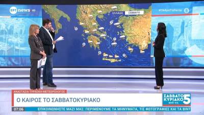 Η πρόγνωση του καιρού από την μετεωρολόγο Αναστασία Τυράσκη