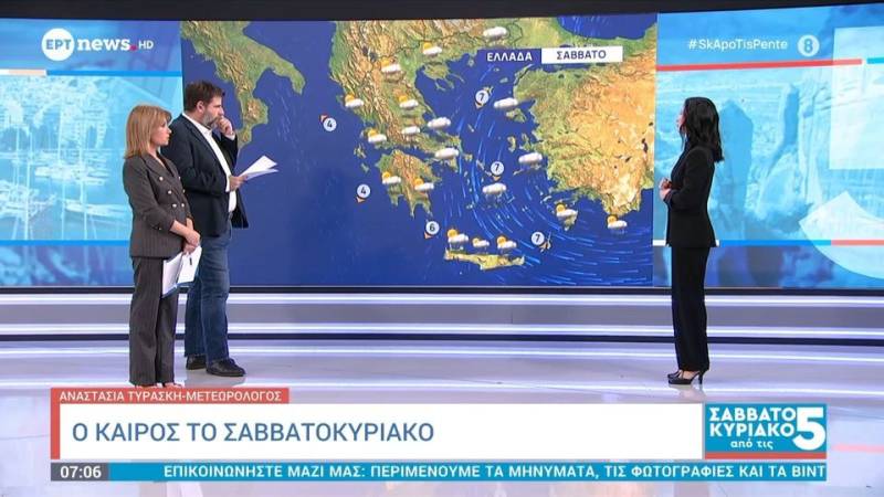 Η πρόγνωση του καιρού από την μετεωρολόγο Αναστασία Τυράσκη