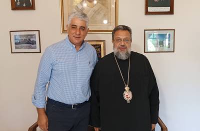 Επίσκεψη Καφαντάρη στον μητροπολίτη Χρυσόστομο