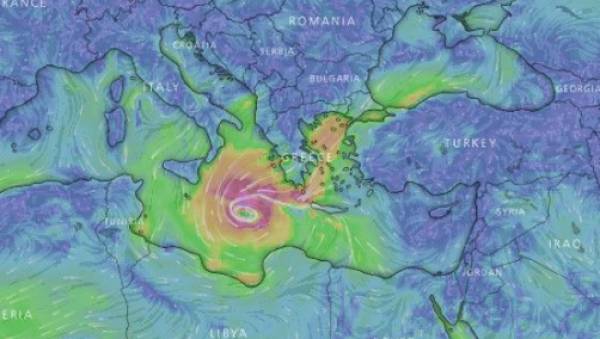 Παρακολουθήστε live την πορεία του κυκλώνα στην Ελλάδα